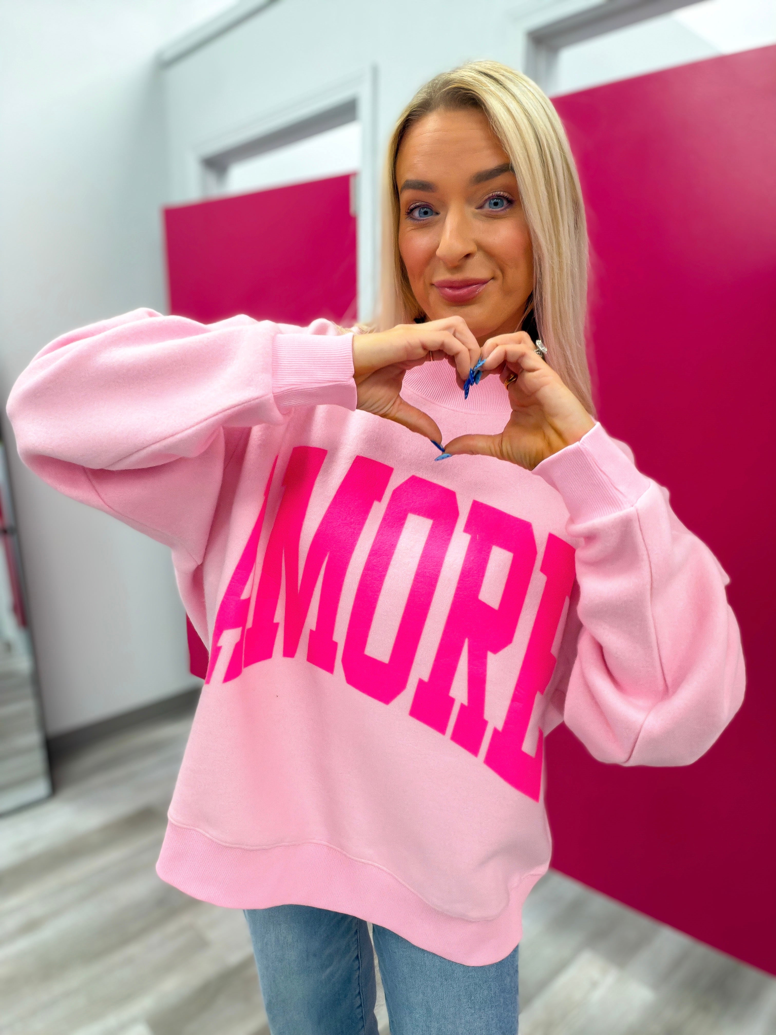 AMORE Reversible Mock Neck Sweatshirt