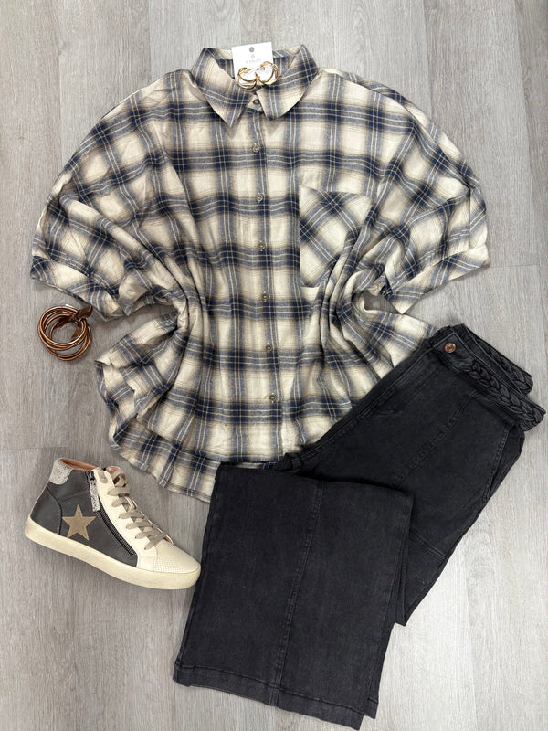 Flannel Top - Neutral