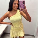 The Lemon Drop Lace Mini