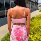 Blush Bloom Beaded Mini Beaded Dress
