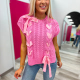 Be My Baby Pink Ribbon Sweater
