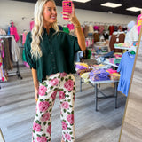 The Evergreen Scallop Top