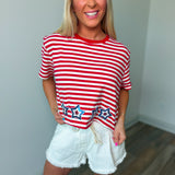 Be the Star Red White Blue Top