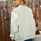 'WWJD & AMEN' Reversible Mock Neck Sweatshirt