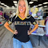 Black and Gold Sequin Top