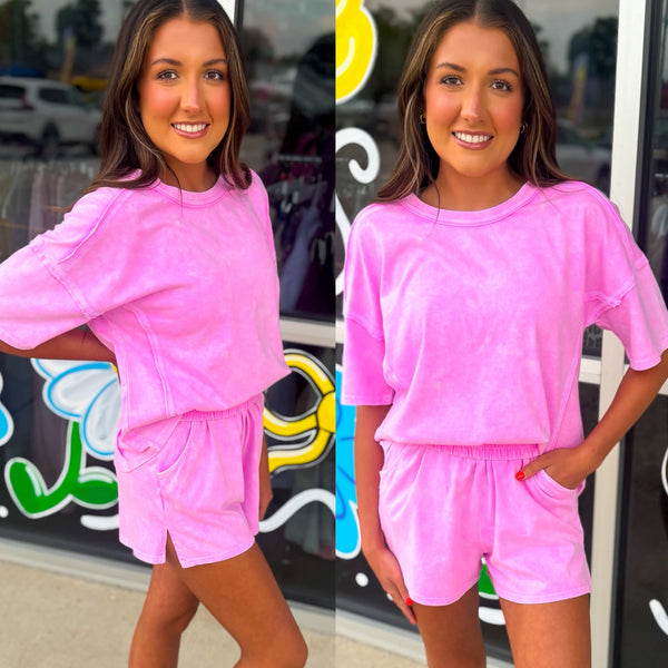 SAVAGE BIRTHDAY DEAL |  Acid Wash Pink Set
