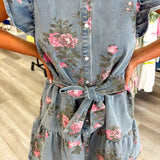 Blushing Denim Garden Dress