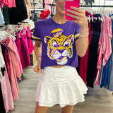 Mini Skort With Gathered Waist & Double Layers