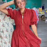 See You Smile Dress | Rust