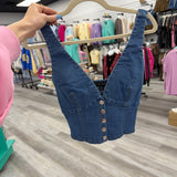 Drawn to Denim Top