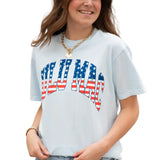 Stars & Stripes Adult Chambray Comfort Colors Tee || Lulu Mac
