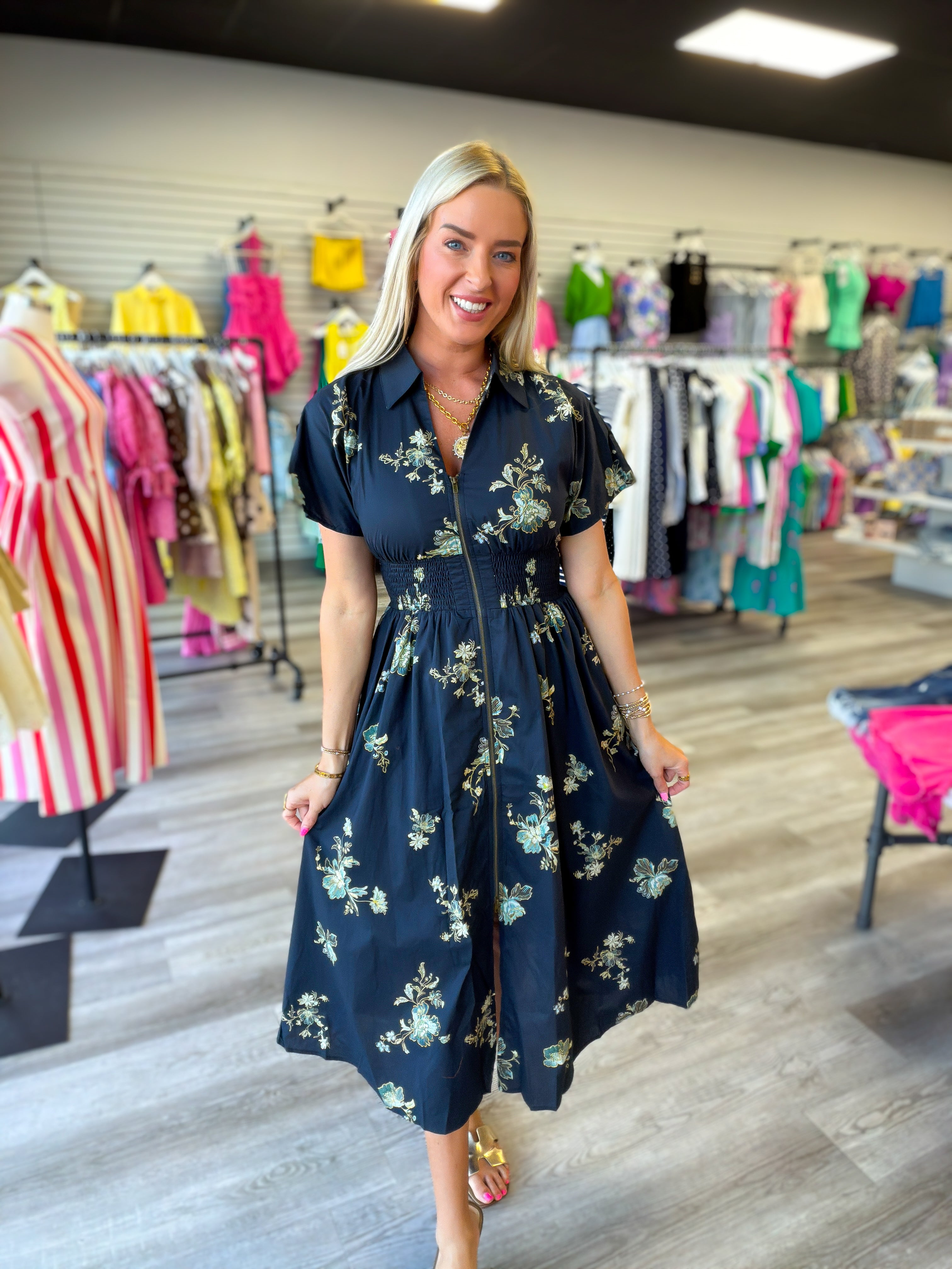 Hidden Garden Midi Dress – Savage Roots Boutique