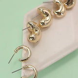 Bubble Hoop Huggie Trio Earrings