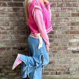 Bring on the Bows Denim Flowy Pants