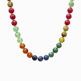 Autumn Marbled Bead Necklace