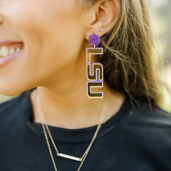 Lsu Gold Mirror Drops | Taylor Shaye