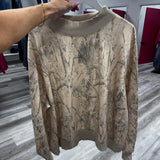 Camouflage Oversized Mock Neck - Beige | Taupe