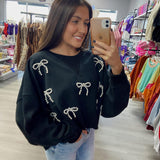 Pearl Bow Sweatshirt