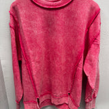 BLACK FRIDAY | Acid Wash F/terry Exposed-seam Sweatshirt TW-5249A