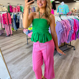 Green Halter Top