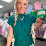 Teal Green Bow Sweater