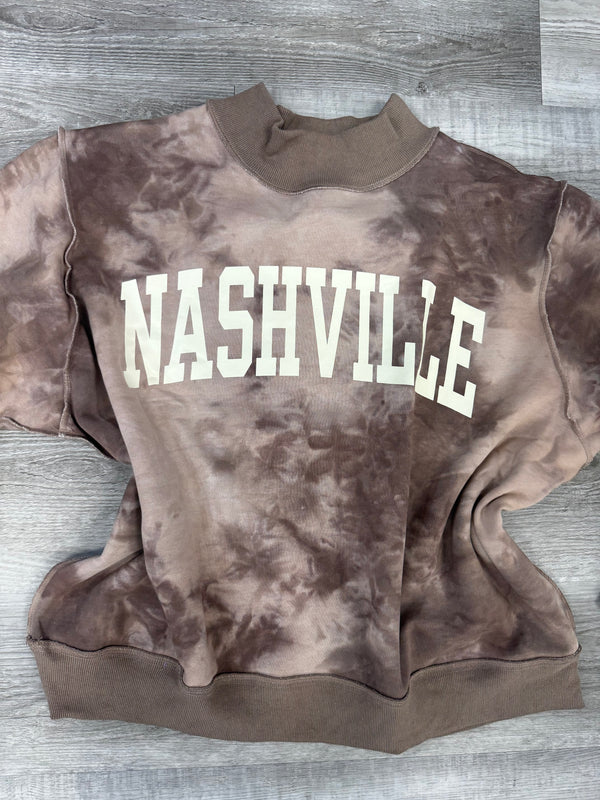 Nashville Tie Dye Mock Neck | REVERSIBLE - Music City
