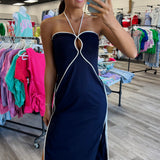 Navy Nights Midi Dress