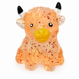 Cute Pinch Glitter Highland Bull Squishy