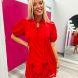 Cherry Crush Cutout Dress