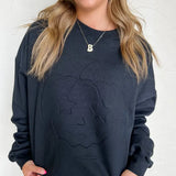 Pumpkin Embossed Sweatshirt