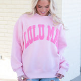 Light Pink & Pink Puff Letter Sweatshirt | LULU MAC