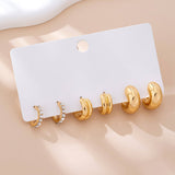 Rhinestone Double Puffy Hoop Trio | 80E61591