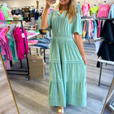 Graceful Days Tiered Midi Dress