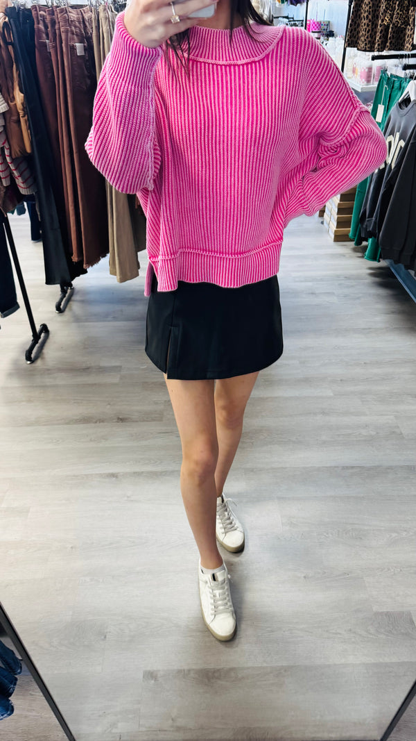 SAVAGE STEALS | Corded Sweater Pink