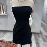 Black Bow Back Mini Dress