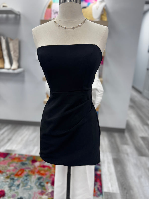 Black Bow Back Mini Dress