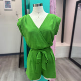 That Summer Feeling Green V Neck Crop