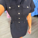 Country Nights Black Denim Dress