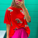 Fiesta Short Sleeve Loose Fit Top