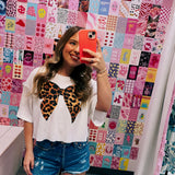Leopard Bow Waffle Tee