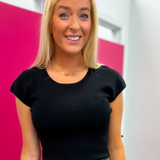 Solid Round Neck Cap Sleeve Top