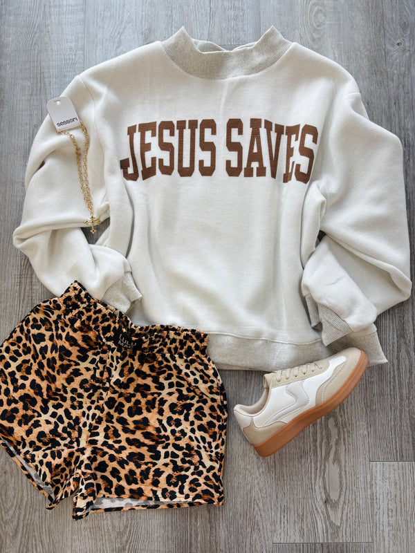 Jesus Saves Mock Neck Reversible