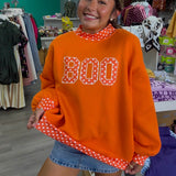 Boo Polka Dot Mockneck
