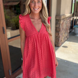 Sweet as Summer Eyelet Romper Dress