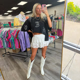 Wildflower Lace Ruffle Skort