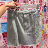 Bow Detail Denim Skirt