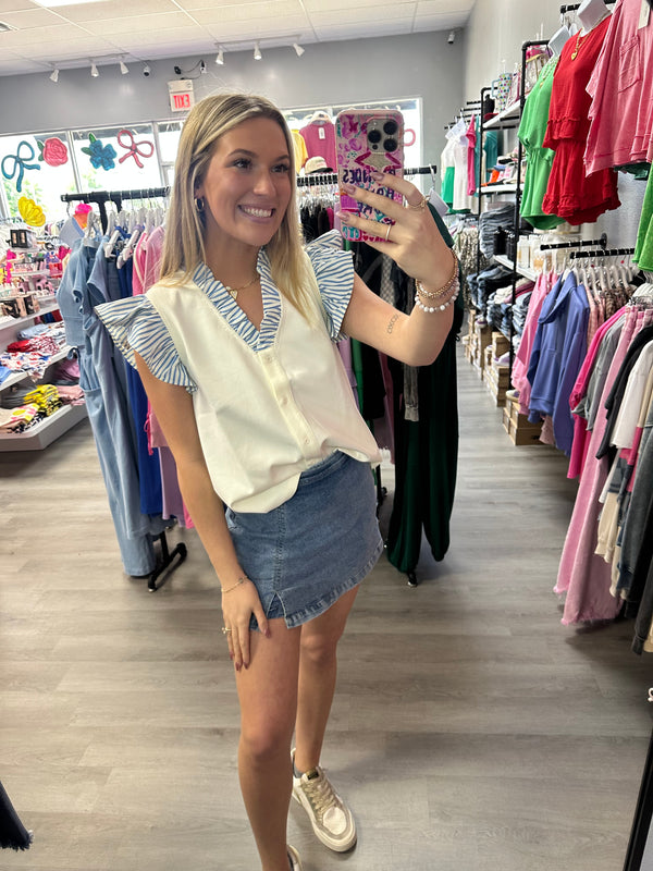 Stripe Color and Sleeve Top