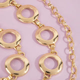 Circle Cutout Disc Chain Belt