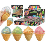 Ice Cream Cone Glittery Maltose Putty Filled Squishy