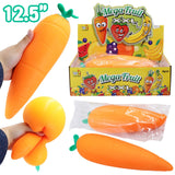 JUMBO Carrot Fluffy Slime Filled Squishy - 12.5 Inch